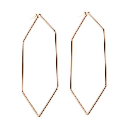 Σκουλαρίκια Senza Steel 8 cm Rose Gold Plated