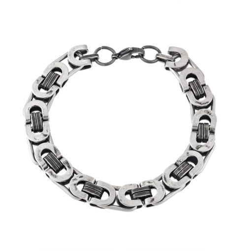 Βραχιόλι Senza Men's Gun Metal Stainless Steel