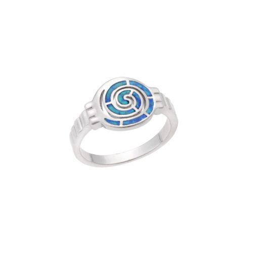 Δαχτυλίδι Senza από ασήμι 925, Σπείρα με Opal