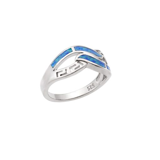 Δαχτυλίδι Senza από ασήμι 925, με μαίανδρο και Opal
