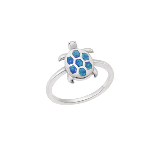 Δαχτυλίδι Senza από ασήμι 925, χελωνίτσα με Opal