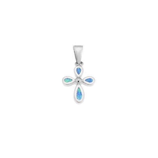 Μοτίφ Senza από ασήμι 925, Σταυρός με Opal