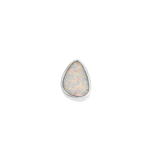 Μοτίφ Senza από ασήμι 925, δάκρυ με Opal