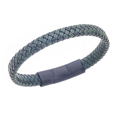 Βραχιόλι Senza Men's Stainless Steel - Chaki Leather Strap