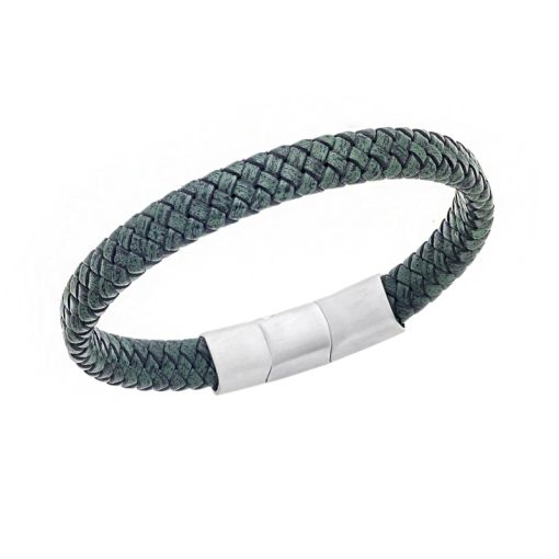 Βραχιόλι Senza Men's Stainless Steel - Chaki Leather Strap