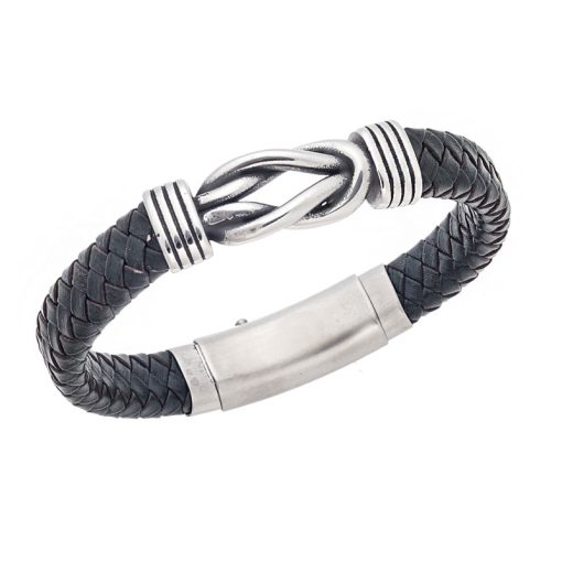 Βραχιόλι Senza Men's Steel Green Leather Strap