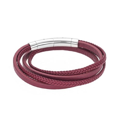 Βραχιόλι Senza Men's Steel Leather Strap