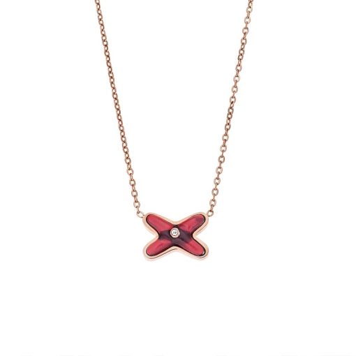 Κολιέ Γυναικείο SΕΝΖΑ Steel Rose Gold Plated