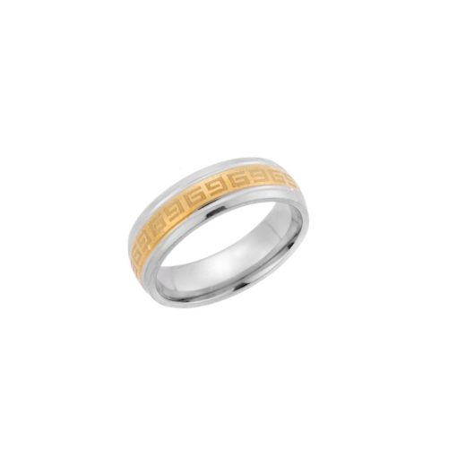Δαχτυλίδι Senza Unisex Two Tone Steel, με μαίανδρο
