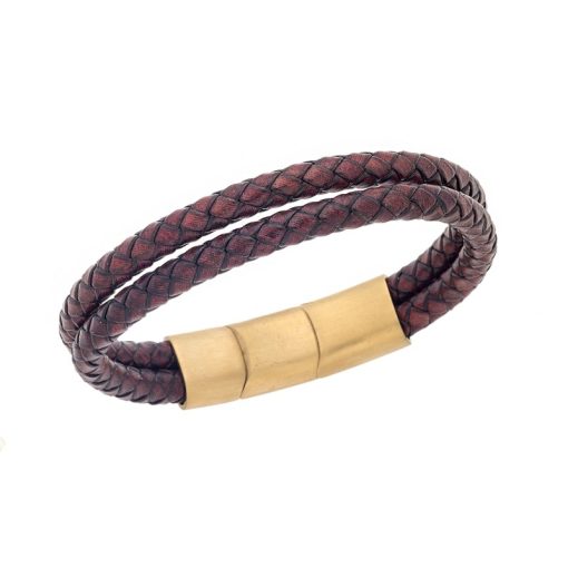 Βραχιόλι Senza Men's Steel Blue Leather Strap