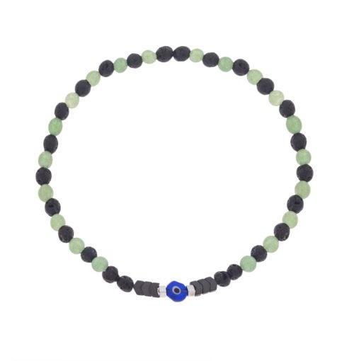 Βραχιόλι Unisex Senza Hematite & Aventurine Stones with Lava