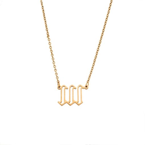 Κολιέ Senza Stainless Steel Gold Plated, Angel Numbers