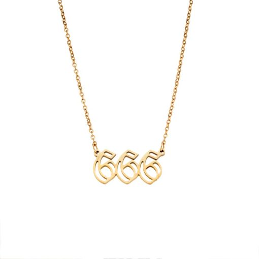 Κολιέ Senza Stainless Steel Gold Plated, Angel Numbers
