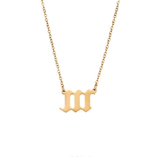 Κολιέ Senza Stainless Steel Gold Plated, Angel Numbers