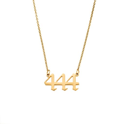 Κολιέ Senza Stainless Steel Gold Plated, Angel Numbers