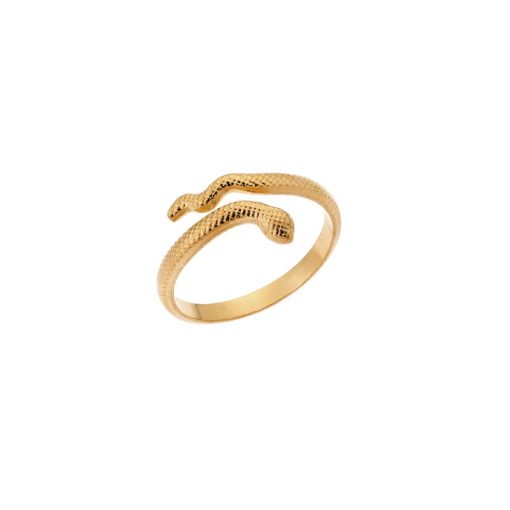 Δαχτυλίδι Senza Gold Plated Steel, με φιδάκι