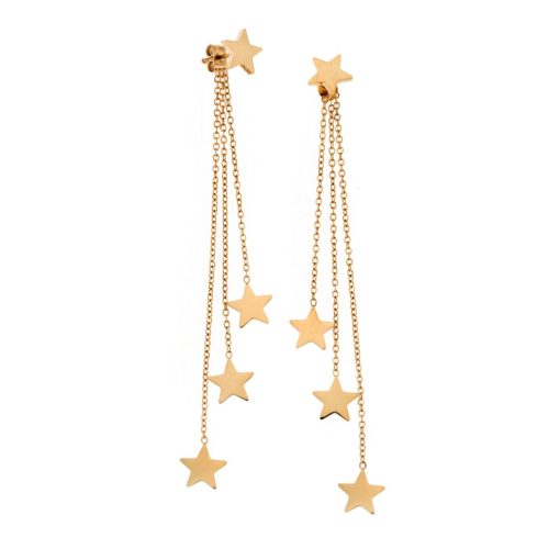 Σκουλαρίκια Γυναικεία SENZA Gold Plated Steel, Αστεράκια