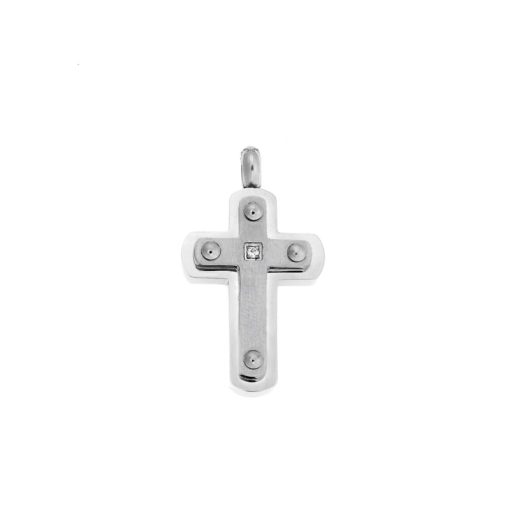 Κολιέ Senza Men's Steel, Σταυρός από Ατσάλι