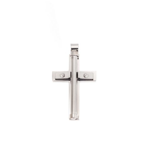 Κολιέ Senza Men's Steel, Σταυρός από Ατσάλι
