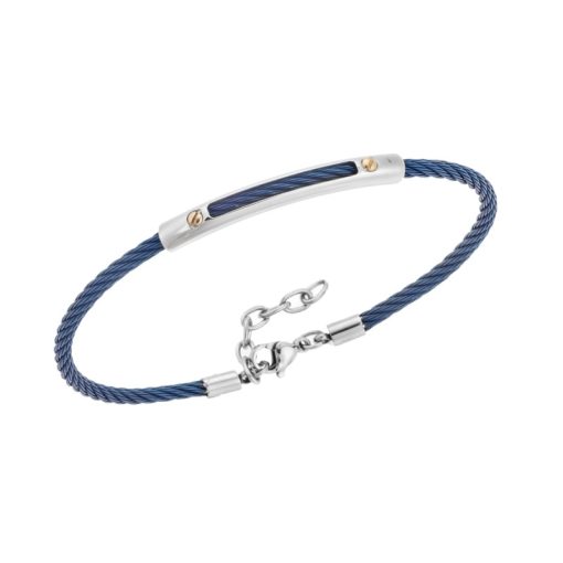 Βραχιόλι Senza Men's Steel - Silver & Blue
