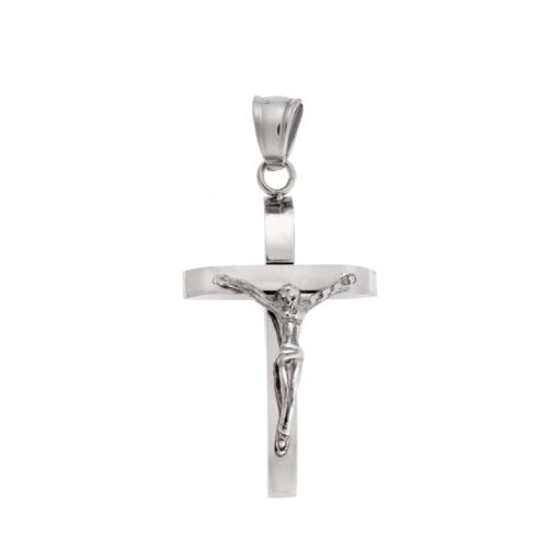 Μοτίφ Senza Men's Steel, Σταυρός με τον Εσταυρωμένο, από ατσάλι