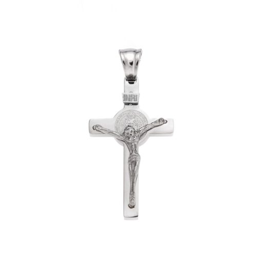 Μοτίφ Senza Men's Steel, Σταυρός με τον Εσταυρωμένο από ατσάλι
