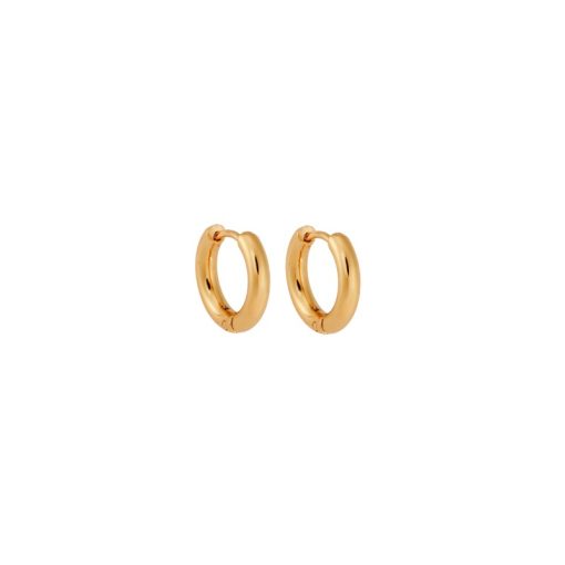 Σκουλαρίκια Γυναικεία SENZA Gold Plated Steel, κρικάκι 1.2 cm
