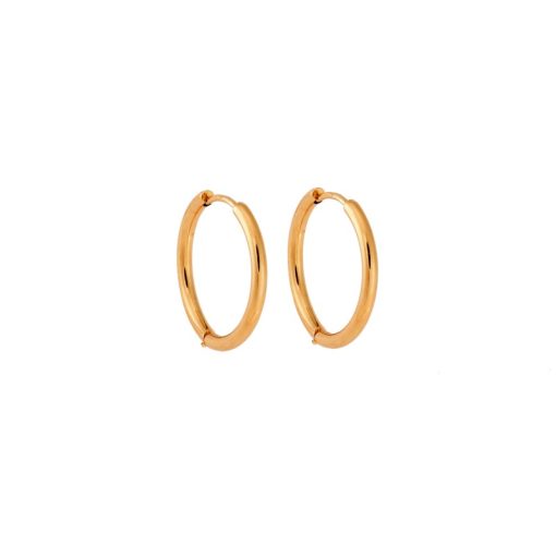 Σκουλαρίκια Γυναικεία SENZA Gold Plated Steel, κρικάκι 1.9 cm