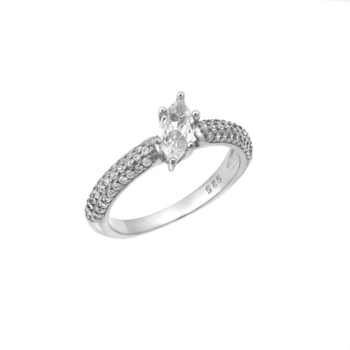 Δαχτυλίδι Γυναικείο Μονόπετρο Senza Silver 925