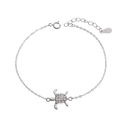 Βραχιόλι Senza Silver 925, Χελώνα με ζιργκόν